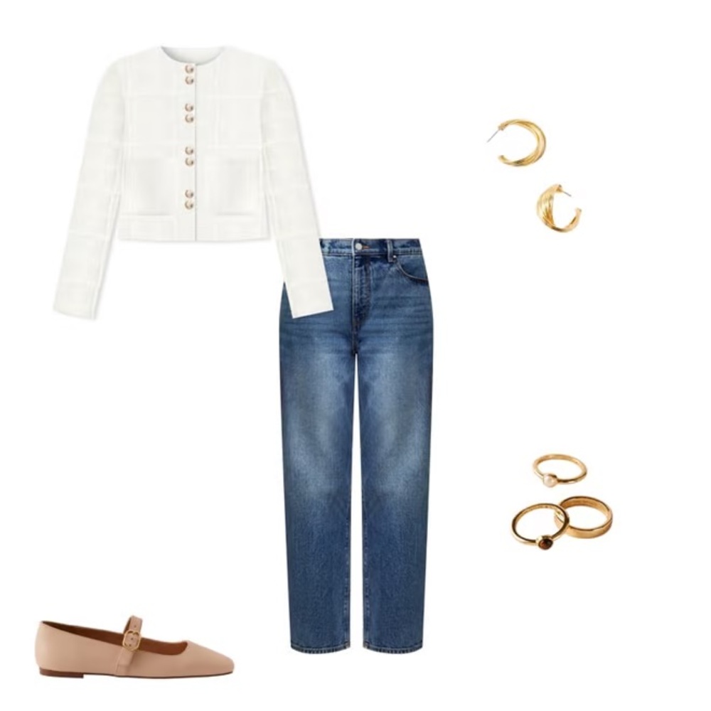 NWT Ann Taylor Double Button Jacket in Boucle Tweed - Picture 5 of 6